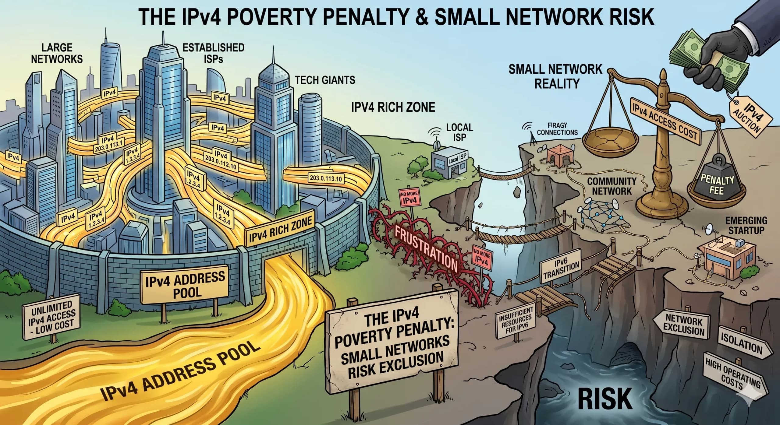 IPv4 Poverty Penalty