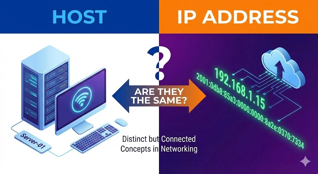 Are Host and IP Addresses the same?