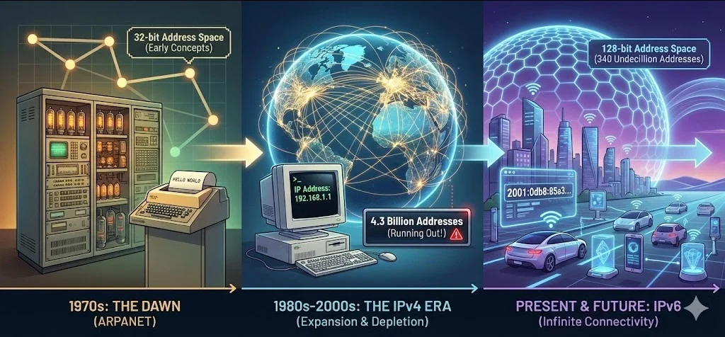 History of IP Addresses: From the Dawn of the Internet to IPv6